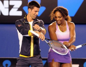 Previo al inicio del Abierto de Australia, Djokovic y Williams se dieron tiempo de bailar en el Kids Tennis Day  / Foto: Vanguardia-EFE